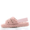 Immagine di YOU YOUNG COVERI - Pantofole rosa in peluche aperte in punta con elastico sul retro e dettaglio strass