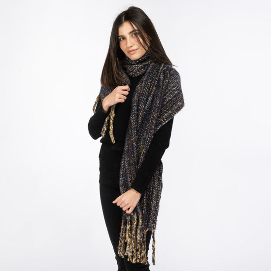 Vivisence 7015 BEANIE AND SCARF SET - Sciarpa - jeans/blu denim