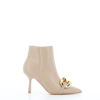 Immagine di MISS GLOBO -   Stivaletto beige con catena oro tacco 8,5cm