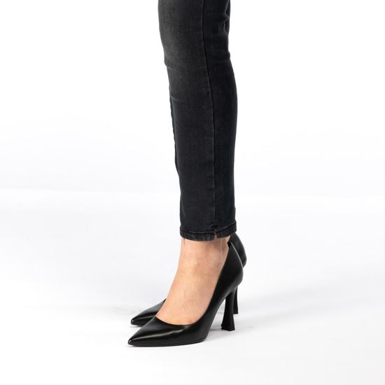 Immagine di MISS GLOBO - Décolleté nera tacco 10cm - MADE IN ITALY e soletta VERA PELLE