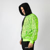 Immagine di KEITH HARING - UOMO FELPA BICOLOR LIME/NERO CON CAPPUCCIO E STAMPA