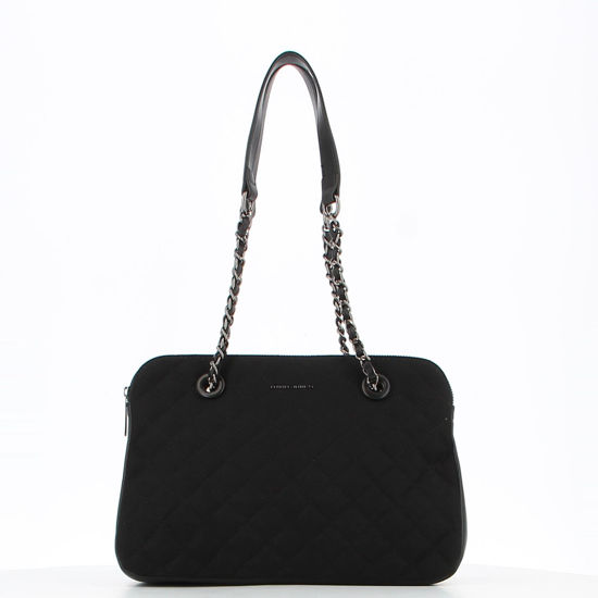 Immagine di DAVID JONES - Borsa nera effetto trapuntato con tre scomparti principali