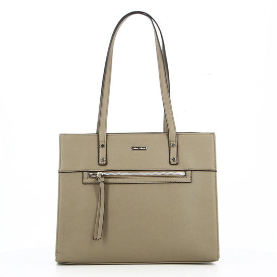 Immagine di ANNES NICOLE - Borsa shopping grigia con tasca frontale