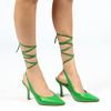Immagine di Dècolletè verde lace up , tacco 9cm