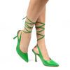 Immagine di Dècolletè verde lace up , tacco 9cm