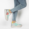 Immagine di MISS GLOBO - Sneakers donna multicolor con strass e comoda suola platform bianca a righe