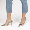Immagine di MISS GLOBO - DÉCOLLETÉ SLINGBACK ORO E SOLETTA VERA PELLE TACCO 8,5cm