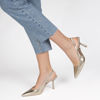 Immagine di MISS GLOBO - DÉCOLLETÉ SLINGBACK ORO E SOLETTA VERA PELLE TACCO 8,5cm