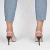 Immagine di MISS GLOBO - Décolleté beige slingback con inserto elasticizzato, sottopiede in VERA PELLE e punta a contrasto, tacco 8CM