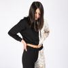 Immagine di MY JEWELS - FELPA CORTA BICOLORE CON CAPPUCCIO