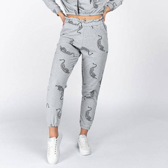 Immagine di MY JEWELS - PANTALONE TUTA JOGGERS GRIGIO DONNA CON STAMPA