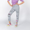 Immagine di MY JEWELS - DONNA PANTALONE FELPA  JOGGERS GRIGIO CON STAMPE