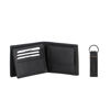 Immagine di LOTTO - Parure portafoglio e portachiavi nero in VERA PELLE