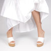 Immagine di MISS GLOBO - CIABATTA ZATTERONE BIANCA TACCO 14CM