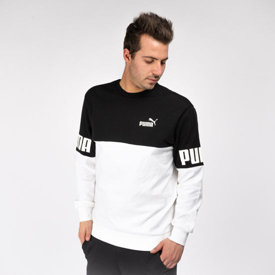 Immagine di SWEAT POWER COLORBLOCK CREW TR BLK-WHT