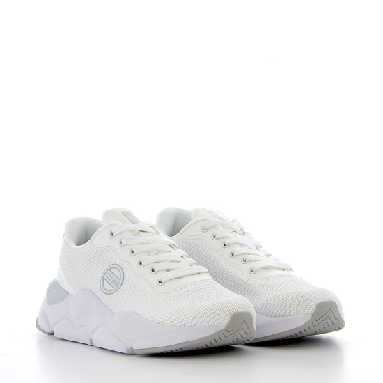 Immagine di ENRICO COVERI - POWEL MESH MIRROR Sneakers bianca in tela con soletta memory soft