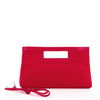 Immagine di TATOO - Pochette rossa in camoscio e nappa con tracolla removibile, MADE IN ITALY