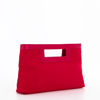 Immagine di TATOO - Pochette rossa in camoscio e nappa con tracolla removibile, MADE IN ITALY