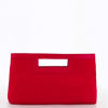 Immagine di TATOO - Pochette rossa in camoscio e nappa con tracolla removibile, MADE IN ITALY