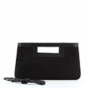 Immagine di TATOO - Pochette nera in camoscio e nappa con tracolla removibile, MADE IN ITALY