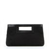 Immagine di TATOO - Pochette nera in camoscio e nappa con tracolla removibile, MADE IN ITALY