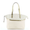 Immagine di CORTINA POLO STYLE - Borsa shopping beige con dettaglio rivetti e fascia superiore con stampa logo