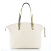 Immagine di CORTINA POLO STYLE - Borsa shopping beige con dettaglio rivetti e fascia superiore con stampa logo