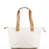 Immagine di CORTINA POLO STYLE - Borsa shopping beige loggata con zip frontale orizzontale
