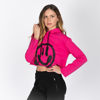 Immagine di MY JEWELS - FELPA DONNA FUXIA CROPPED CON CAPPUCCIO E SMILE