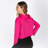 Immagine di MY JEWELS - FELPA DONNA FUXIA CROPPED CON CAPPUCCIO E SMILE