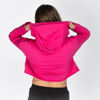 Immagine di MY JEWELS - FELPA DONNA FUXIA CROPPED CON CAPPUCCIO E SMILE