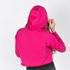 Immagine di MY JEWELS - FELPA DONNA FUXIA CROPPED CON CAPPUCCIO E SMILE
