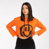 Immagine di MY JEWELS - FELPA DONNA ARANCIO CROPPED CON CAPPUCCIO E SMILE