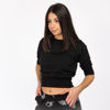 Immagine di MY JEWELS - DONNA FELPA NERA CON MANICA 3/4