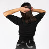 Immagine di MY JEWELS - DONNA FELPA NERA CON MANICA 3/4