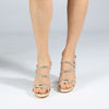 Immagine di DIVAS - Sandalo gioiello champagne con strass, tacco 11cm
