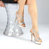 Immagine di DIVAS - Sandalo gioiello argento con  strass tacco 12,5cm