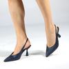 Immagine di MISS GLOBO - Décolleté slingback glitter blu, tacco 8CM