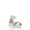 Immagine di LE DIVINE - Sandalo bianco con fasce multicolor e zip posteriore