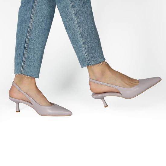 Immagine di MISS GLOBO - Décolleté lilla slingback con inserto elasticizzato, tacco 5,5CM