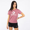Immagine di CONVERSE - T-shirt girocollo rosa a manica corta con logo Converse al centro