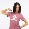 Immagine di CONVERSE - T-shirt girocollo rosa a manica corta con logo Converse al centro