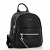 Immagine di DAVID JONES - Zaino nero con maxi zip e doppia tasca frontale