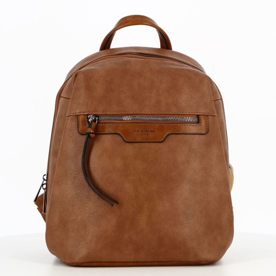 Immagine di DAVID JONES - Zaino marrone con zip frontale orizzontale
