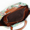 Immagine di DAVID JONES - Borsa due manici verde fantasia foglie e fiori con pochette interna estraibile e tracolla removibile