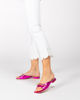 Immagine di MY JEWELS - Ciabatte flatform fuxia laminato con catena e punta squadrata