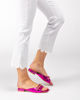 Immagine di MY JEWELS - Ciabatte flatform fuxia laminato con catena e punta squadrata
