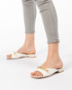 Immagine di MY JEWELS - Ciabatte bianca flatform  con catena e punta squadrata