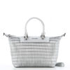 Immagine di DAVID JONES - Borsa argento due manici con borsa frontale arricciata