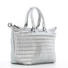 Immagine di DAVID JONES - Borsa argento due manici con borsa frontale arricciata